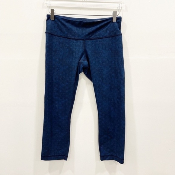 Lululemon Wunder Under Crop II Legging Full-On Luon Inkwell Rugged Blue Size 8 - Picture 1 of 6